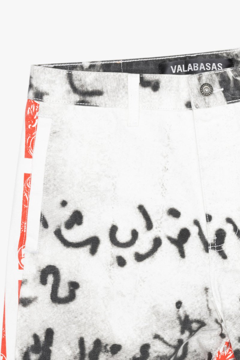 "THAHAB" STRAIGHT PANT WHITE MULTI