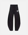 The Path Monogram Barrel Trouser Black / Chalk Line