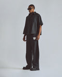 The Path Monogram Boxy Fit Shirt Black / Chalk Line