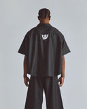 The Path Monogram Boxy Fit Shirt Black / Chalk Line