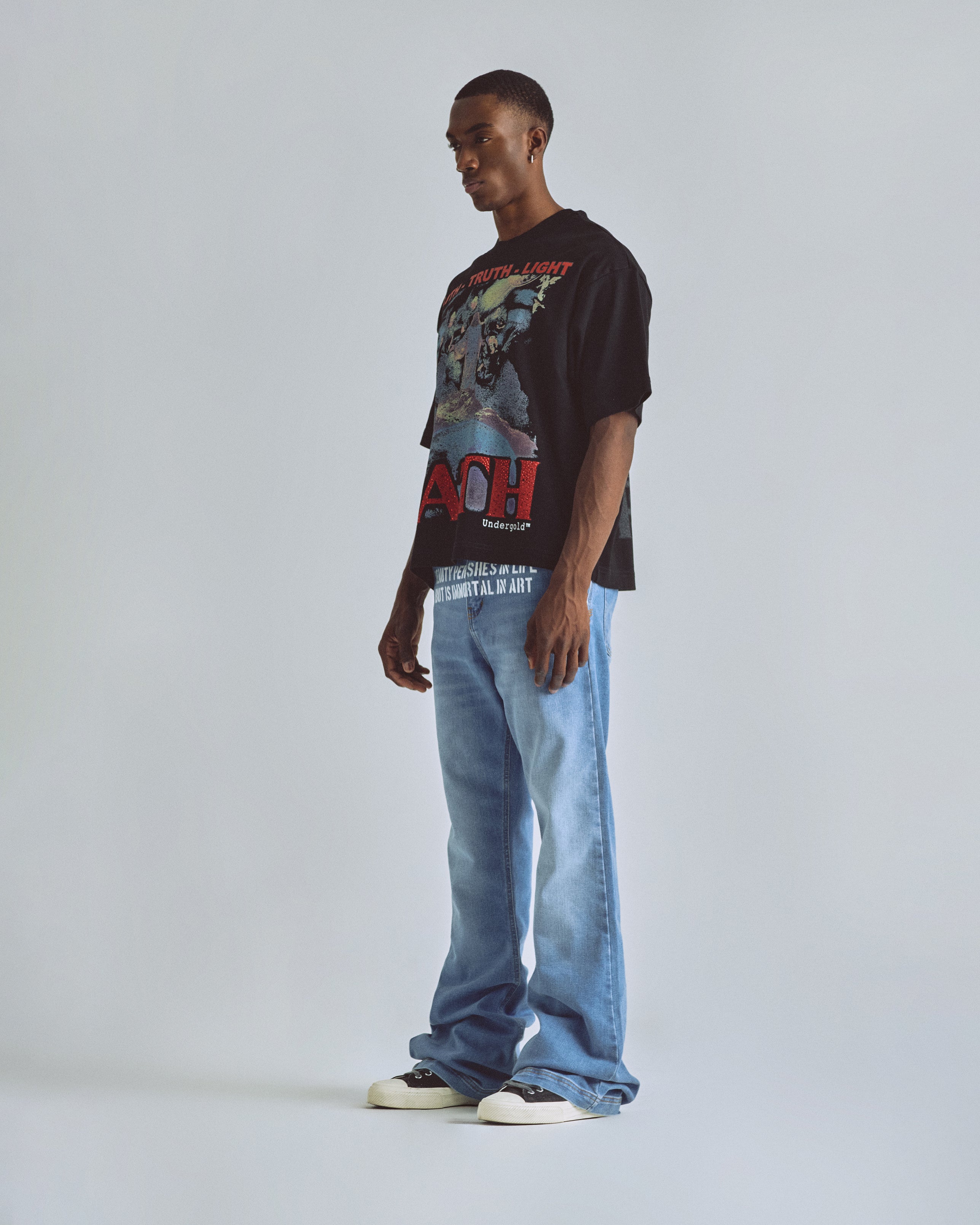 The Path Monogram Boxy Fit Tshirt Black