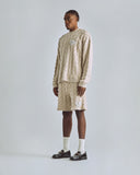 The Path Monogram Cable Knit Short Cream