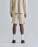 The Path Monogram Cable Knit Short Cream