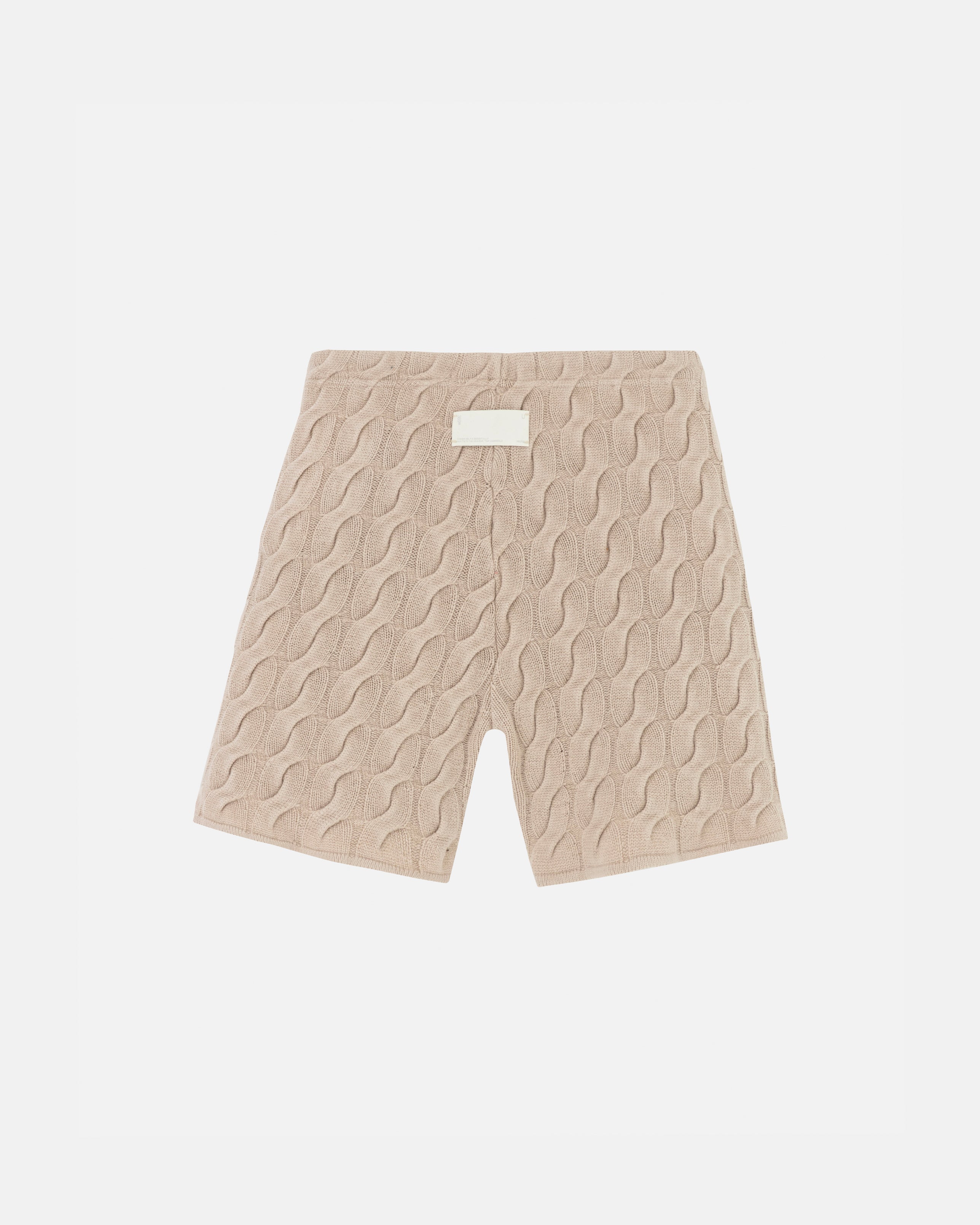 The Path Monogram Cable Knit Short Cream