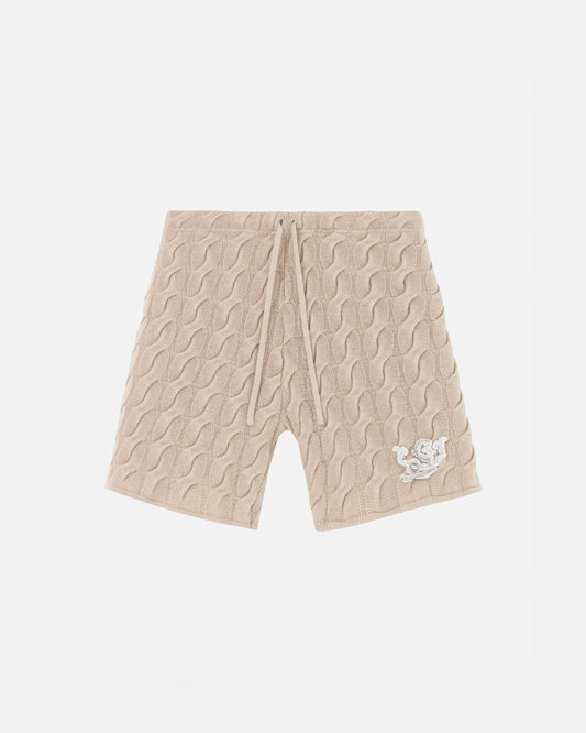 The Path Monogram Cable Knit Short Cream