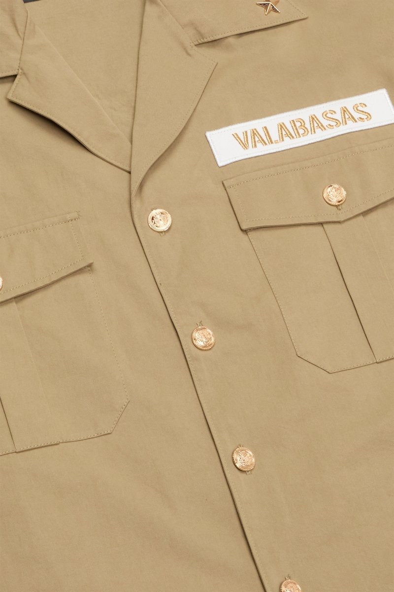 "THE REBEL" BUTTON UP KHAKI