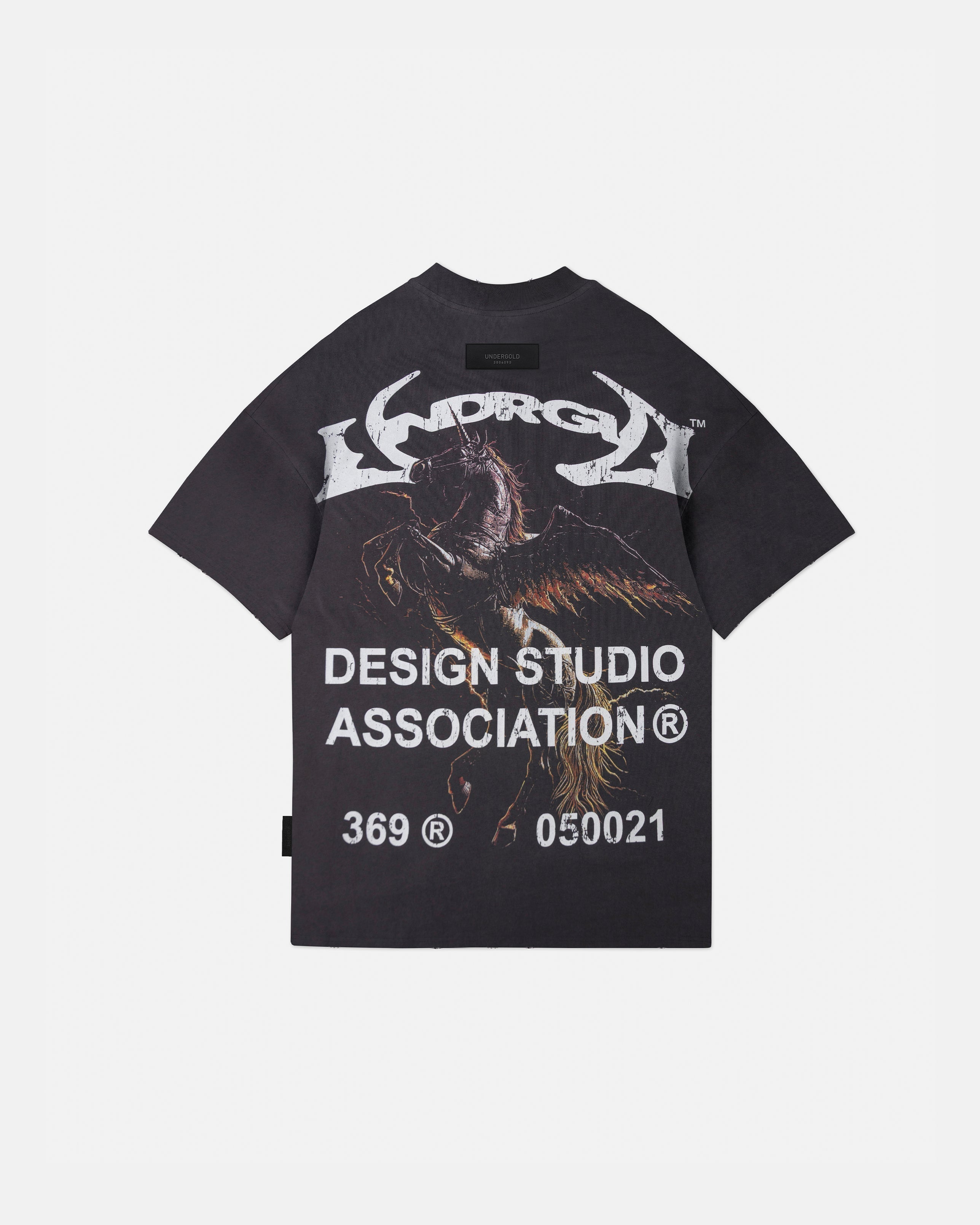 Thunder Rider Pegasus Tshirt Vintage Gray