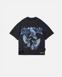 Thunder Rider Pigeons Boxy Fit Tshirt Vintage Black