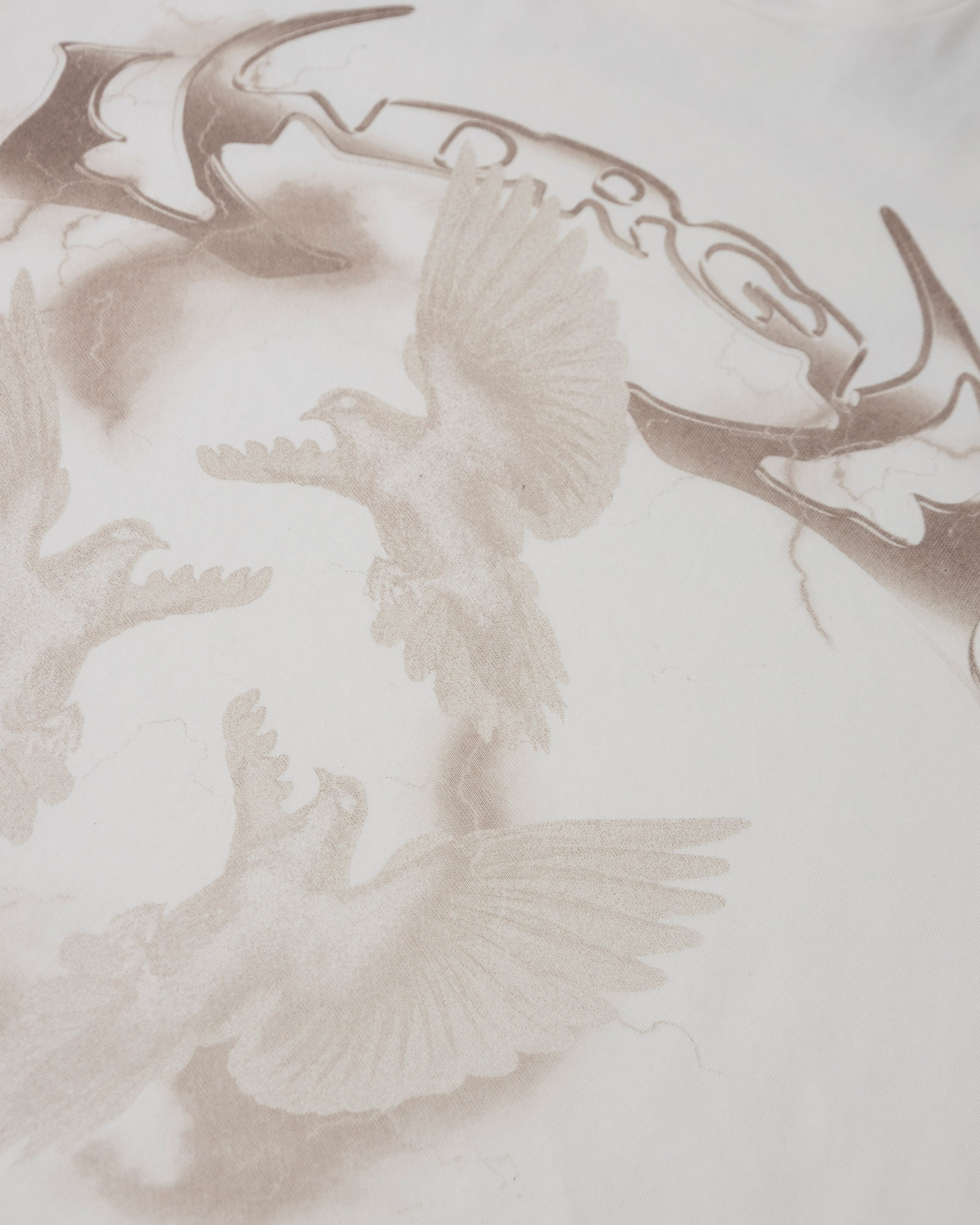 Thunder Rider Pigeons Boxy Fit Tshirt White