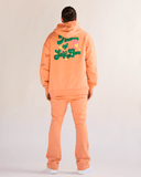 "TOUCHSTONE" FLEECE SET PEACH/YELLOW