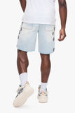 Turning Denim Shorts Light Wash