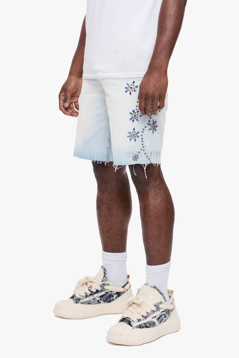 Turning Denim Shorts Light Wash