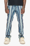 Twisted Stacked Denim Blue Wash