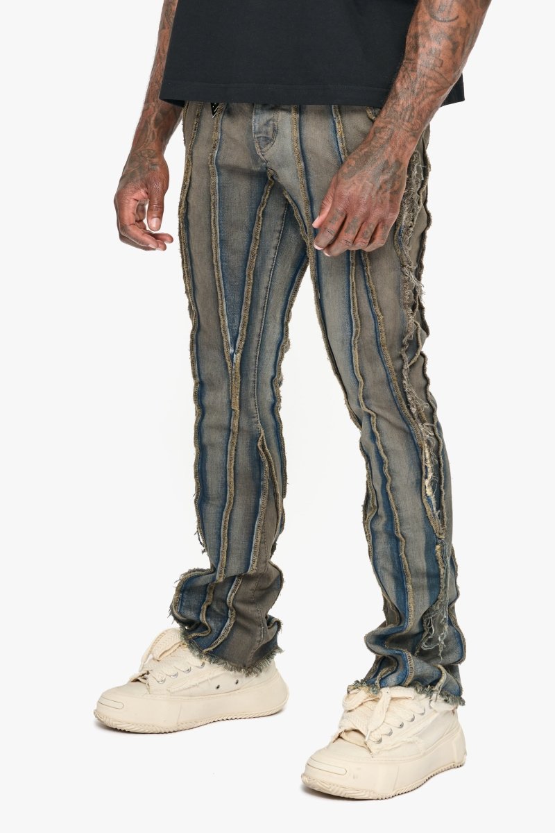 Twisted Stacked Denim Dirty Vintage Stacked Denim