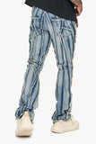 Twisted Stacked Denim Light Blue Wash