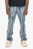 Twisted Stacked Denim Light Blue Wash