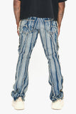 Twisted Stacked Denim Light Blue Wash
