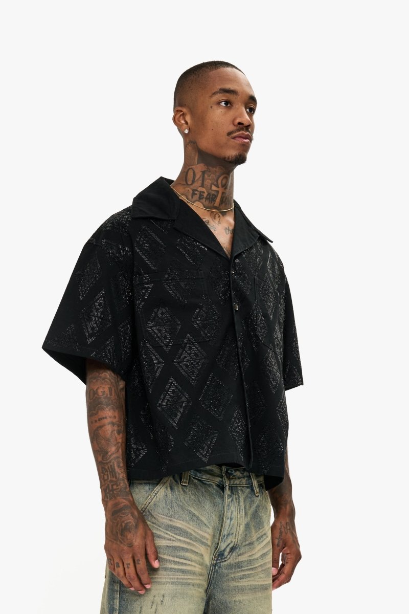 Uplift Button Down Black