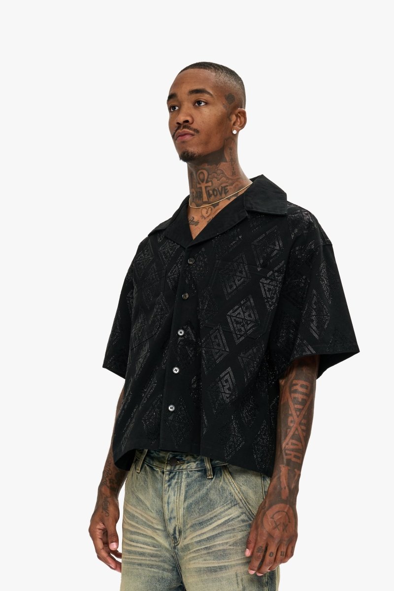 Uplift Button Down Black