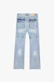 "UTILITY" STACKED FLARE JEAN LIGHT BLUE
