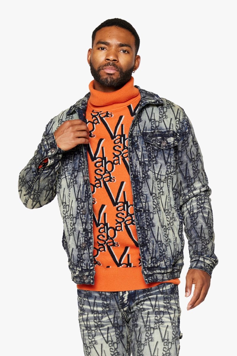 "V-INK" JACKET BLACK BLUE