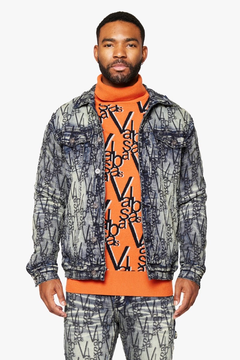 "V-INK" JACKET BLACK BLUE