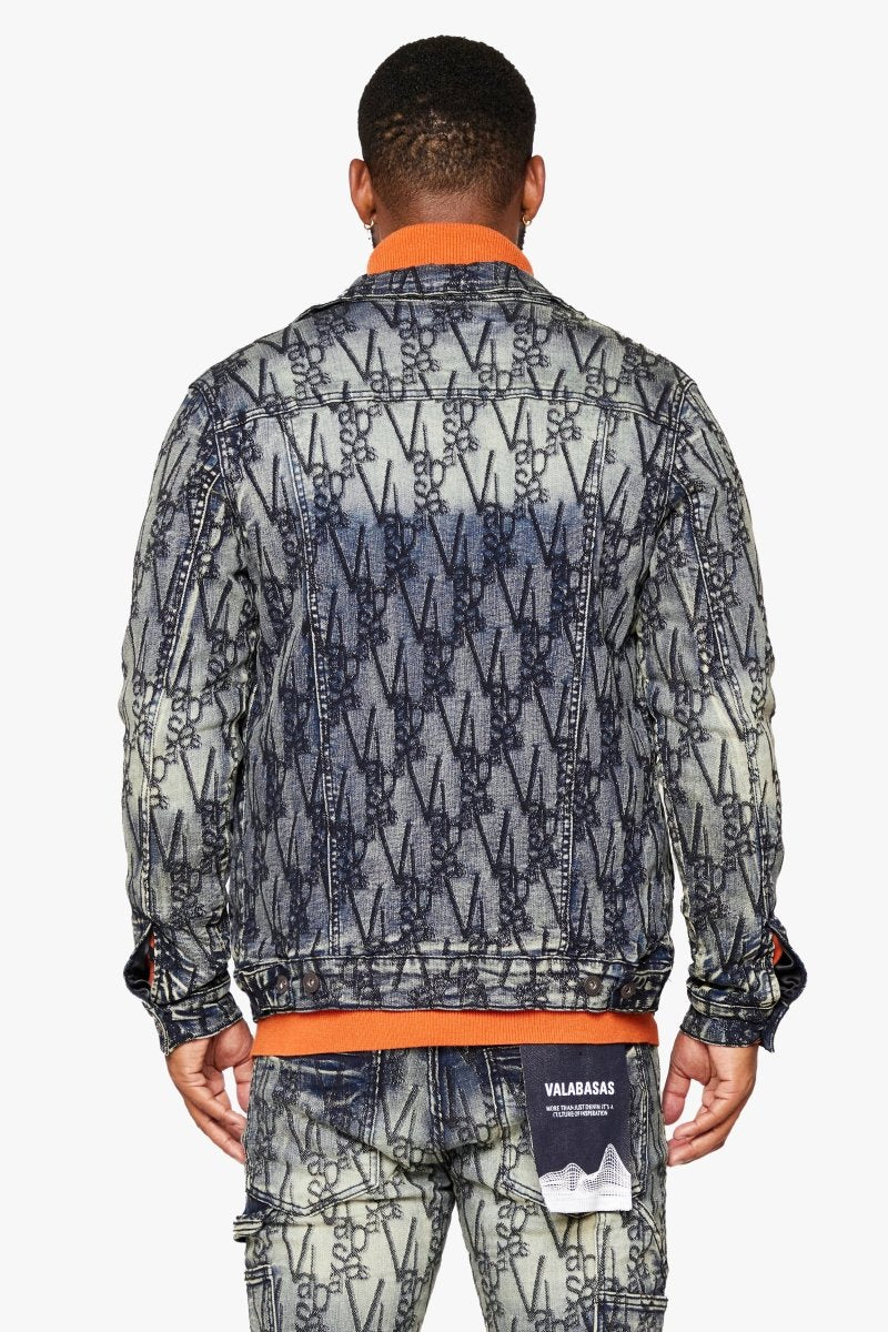 "V-INK" JACKET BLACK BLUE