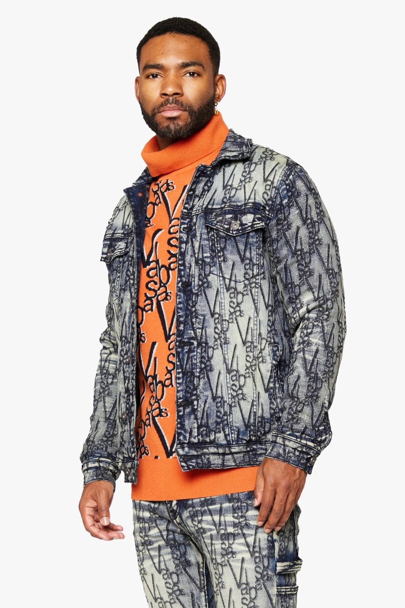 "V-INK" JACKET BLACK BLUE