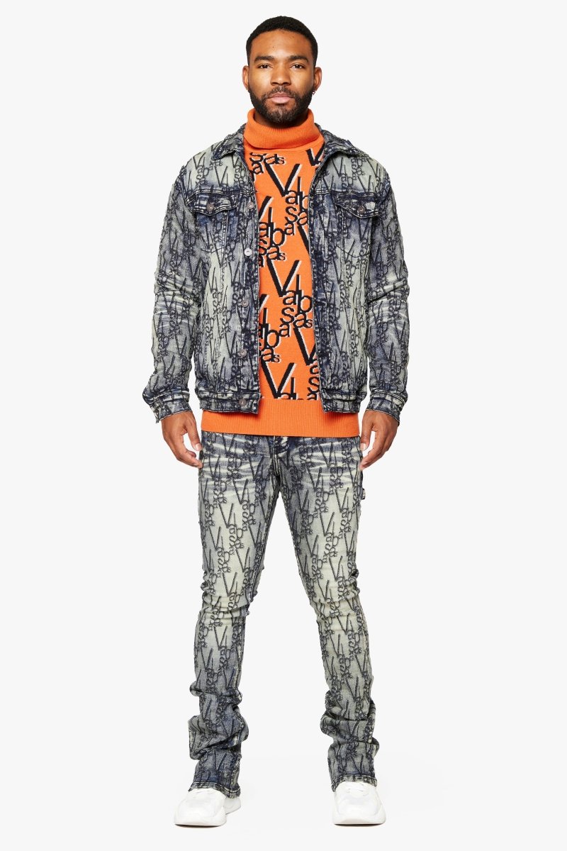 "V-INK" JACKET BLACK BLUE