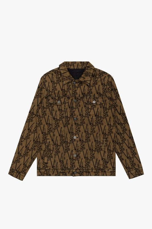 "V-INK" JACKET BLACK BROWN