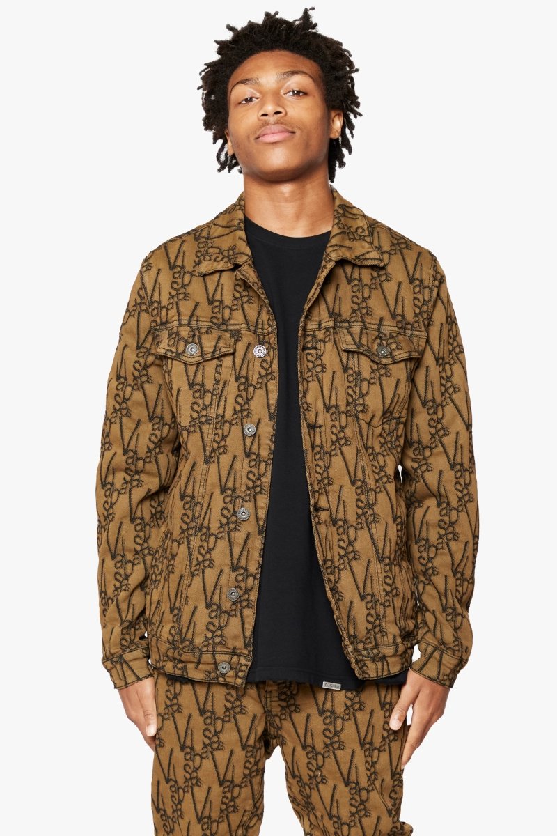 "V-INK" JACKET BLACK BROWN