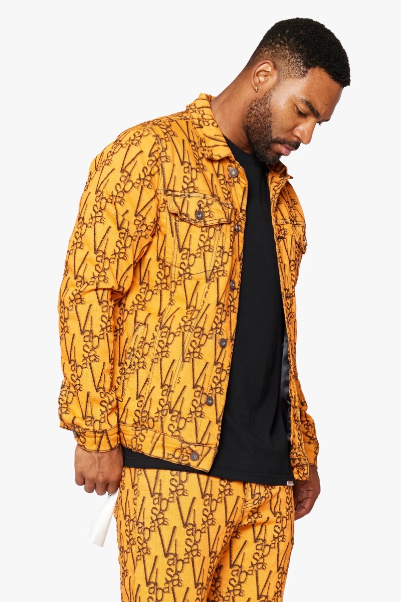 "V-INK" JACKET BLACK ORANGE