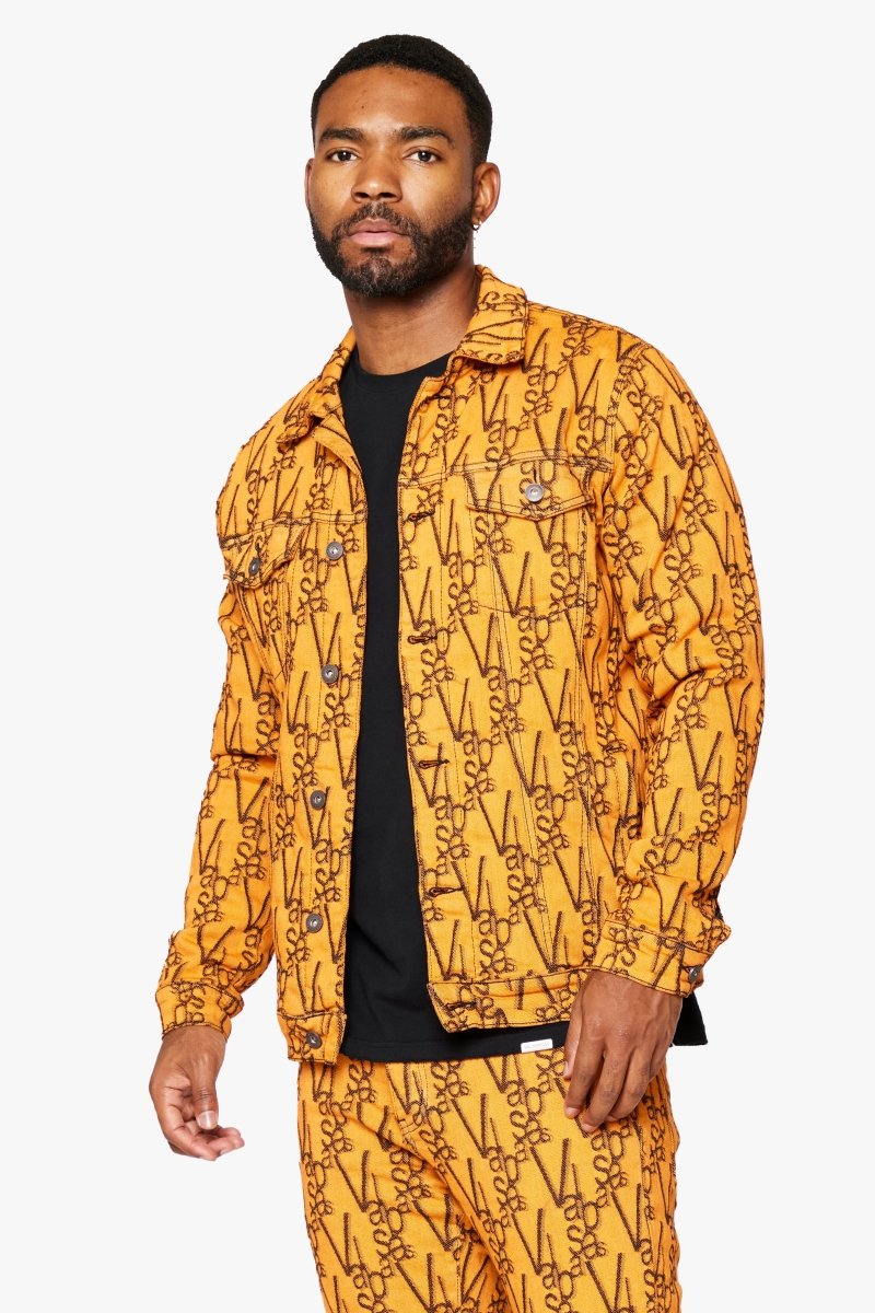 "V-INK" JACKET BLACK ORANGE