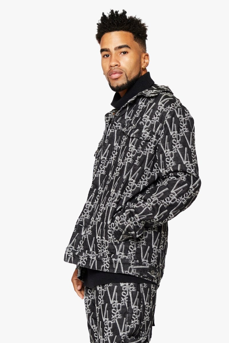 "V-INK" JACKET BLACK WHITE