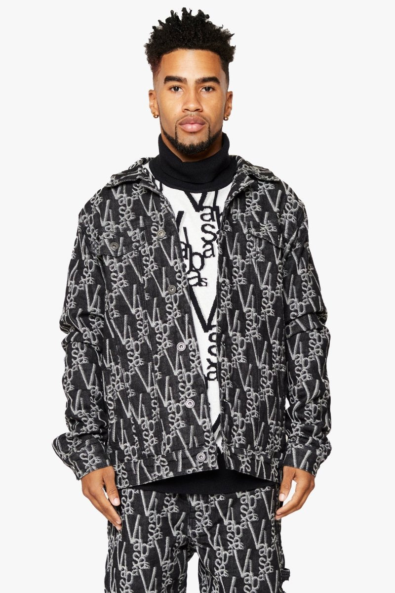 "V-INK" JACKET BLACK WHITE