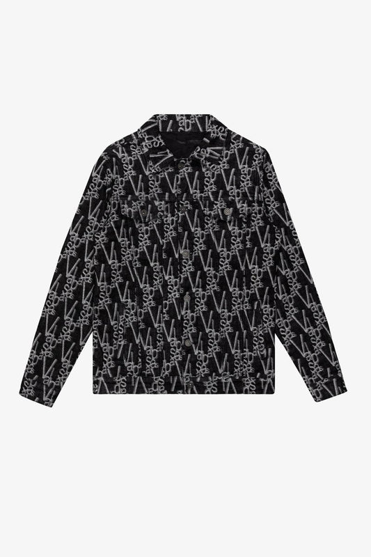"V-INK" JACKET BLACK WHITE