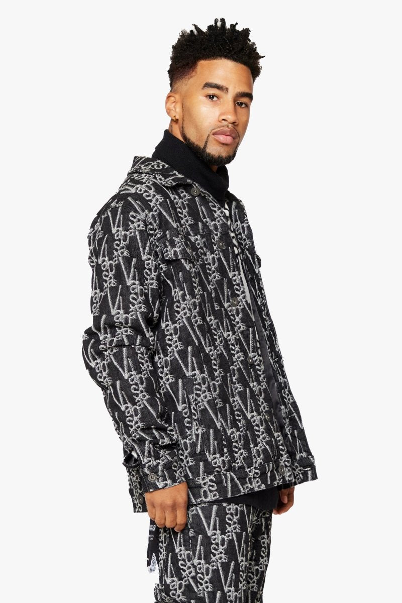 "V-INK" JACKET BLACK WHITE