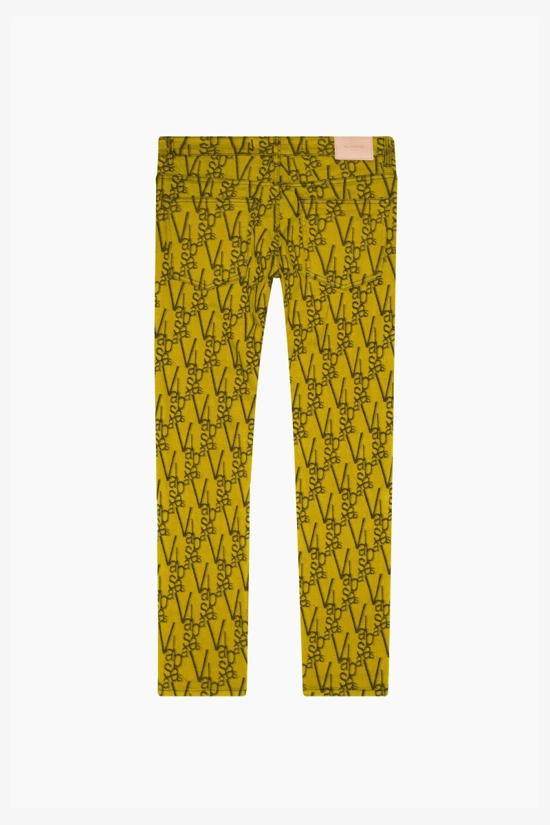 "V-INK" SKINNY JEAN BLACK YELLOW