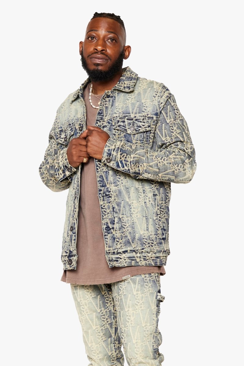 "V-INK" VINTAGE JACKET BLACK DIRTY