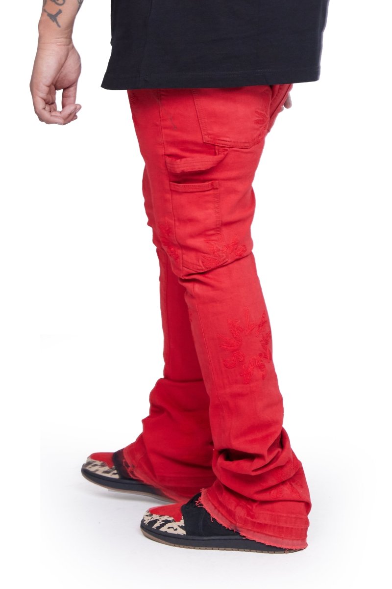 VALABASAS JEANS “ART” RED WASHED