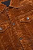 "VERDANT" SUEDE JACKET BROWN