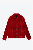 "VERDANT" SUEDE JACKET RED
