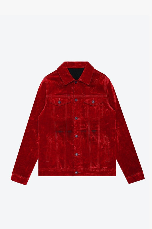 "VERDANT" SUEDE JACKET RED