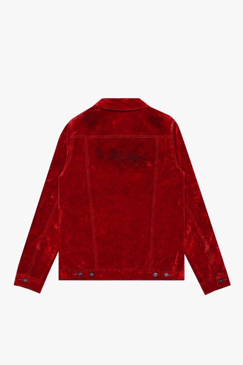 "VERDANT" SUEDE JACKET RED