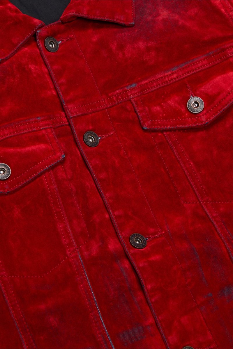 "VERDANT" SUEDE JACKET RED