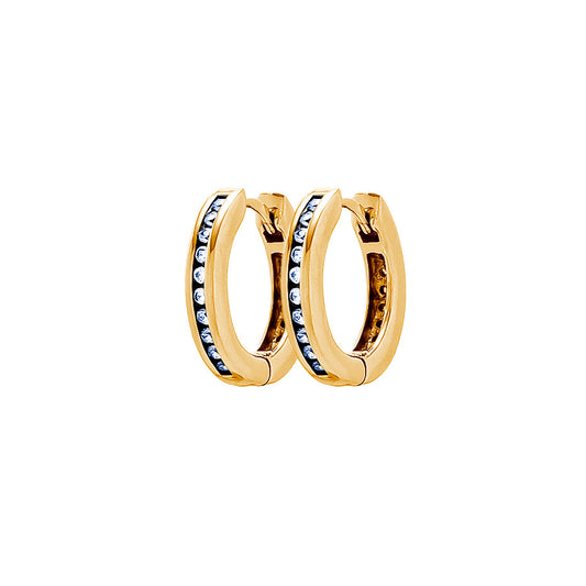 Vermeil Micro Diamond Hoop Earrings