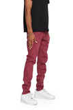 “VLOVE” SKINNY JEAN BURGUNDY