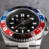 VO107SS - AUTO VOYAGER SILVER / BLUE & RED / SS BAND