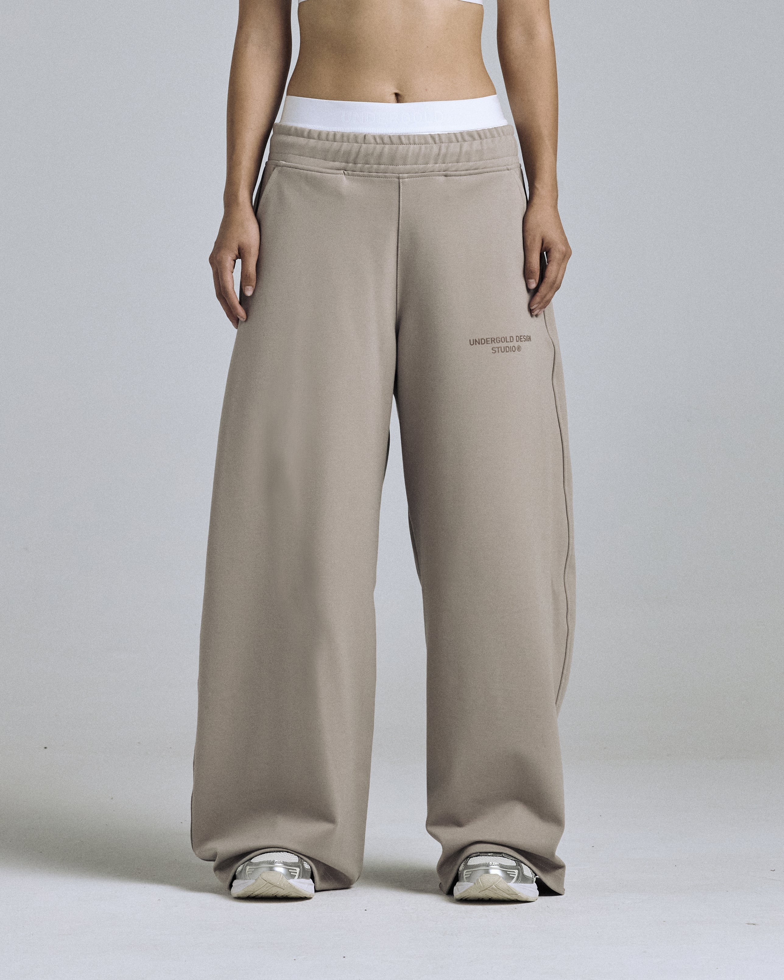 W Basics Wide Straightpants Sand