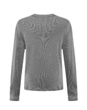 PIN SILVER THREAD LONG-SLEEVE SHIRT GREY